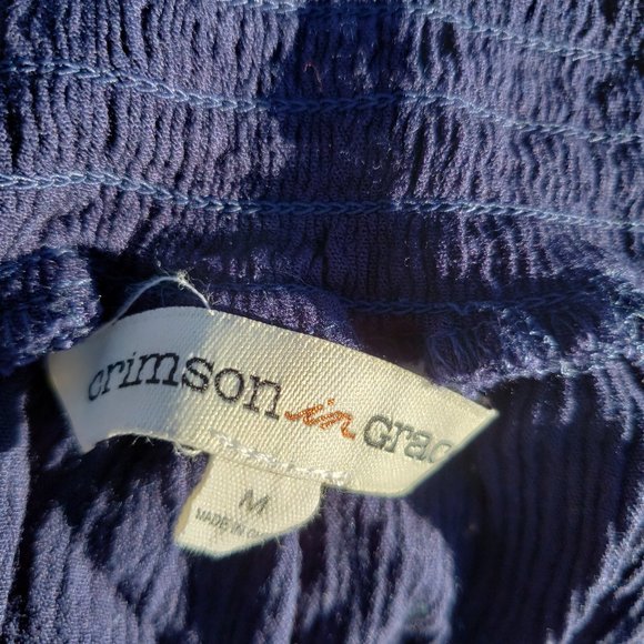 Cami Navy Blue Floral CRIMSON IN GRACE Sz M - Picture 7 of 9